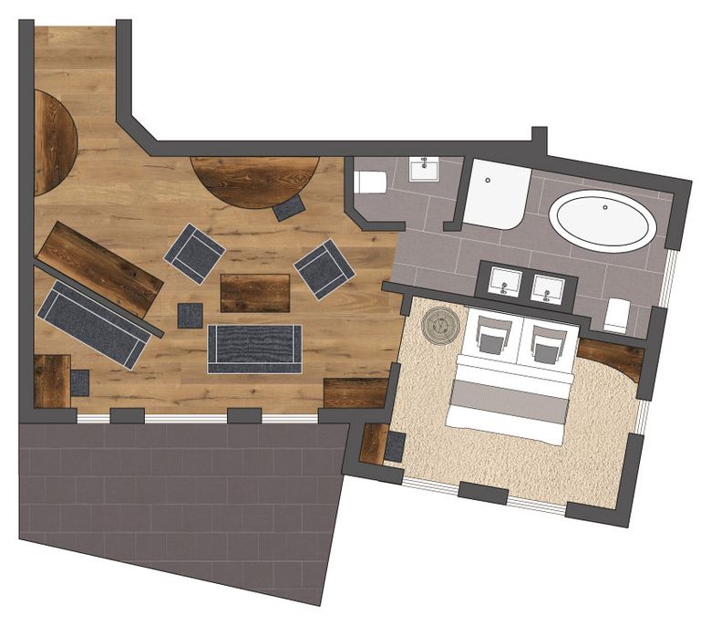 Wellness- & Aktivhotel Bodenmaiser Hof: Kristall- und Rubinsuite image #3